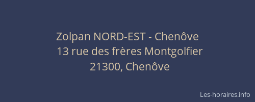 Zolpan NORD-EST - Chen&ocirc;ve