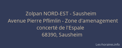 Zolpan NORD-EST - Sausheim