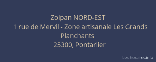 Zolpan NORD-EST