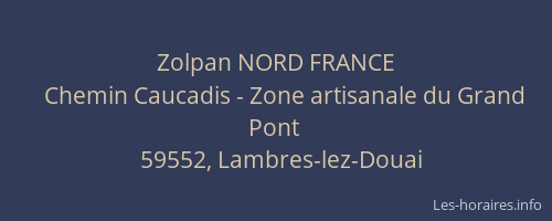 Zolpan NORD FRANCE