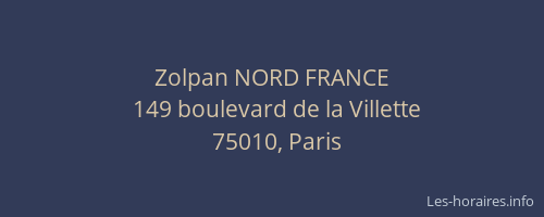 Zolpan NORD FRANCE