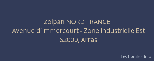 Zolpan NORD FRANCE