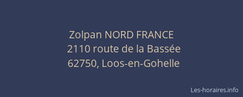 Zolpan NORD FRANCE