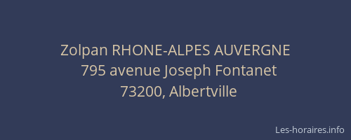 Zolpan RHONE-ALPES AUVERGNE