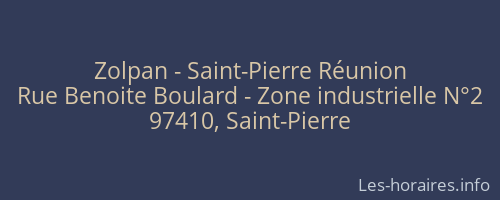 Zolpan - Saint-Pierre Réunion