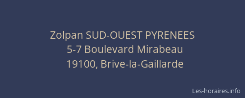 Zolpan SUD-OUEST PYRENEES