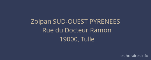 Zolpan SUD-OUEST PYRENEES