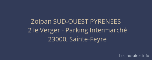 Zolpan SUD-OUEST PYRENEES