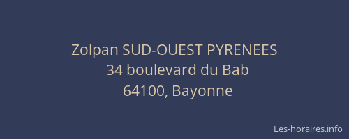 Zolpan SUD-OUEST PYRENEES