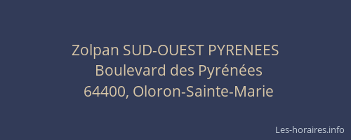 Zolpan SUD-OUEST PYRENEES