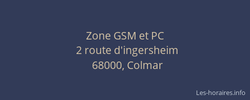 Zone GSM et PC