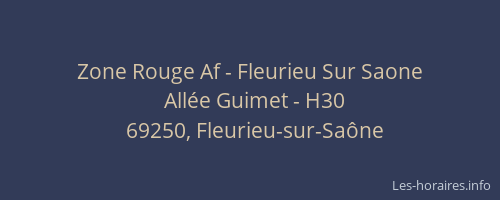 Zone Rouge Af - Fleurieu Sur Saone