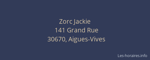 Zorc Jackie
