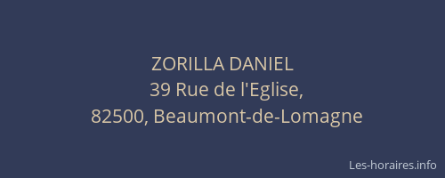 ZORILLA DANIEL