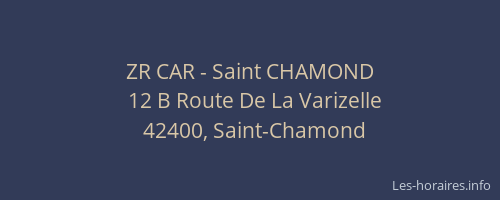 ZR CAR - Saint CHAMOND
