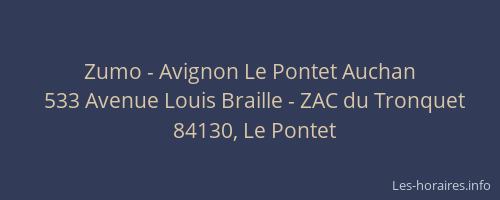 Zumo - Avignon Le Pontet Auchan