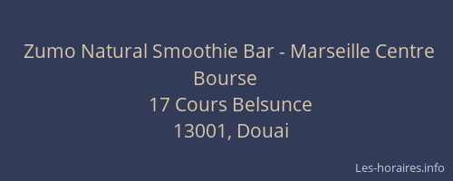 Zumo Natural Smoothie Bar - Marseille Centre Bourse